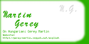 martin gerey business card